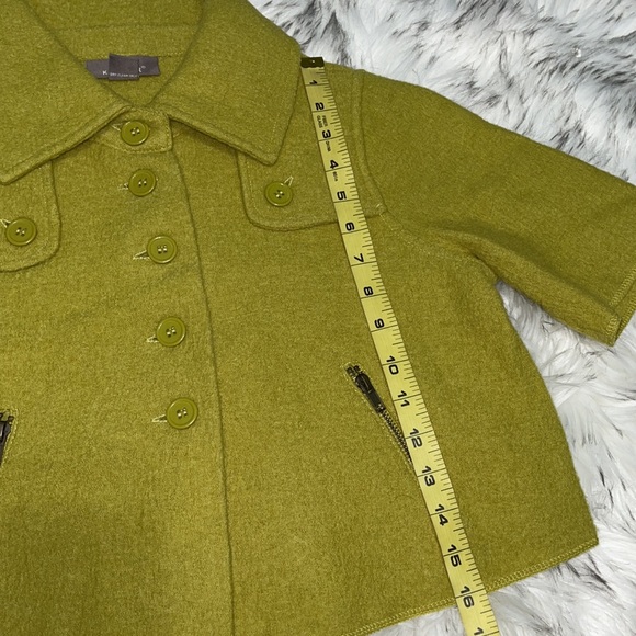 NWOT Kenar Wool Moss Green Cropped Jacket S - Picture 14 of 15